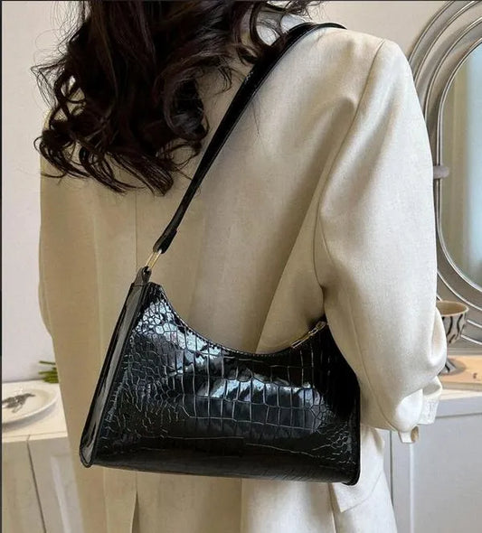 Girl's PU Leather Textured Shoulder Bag