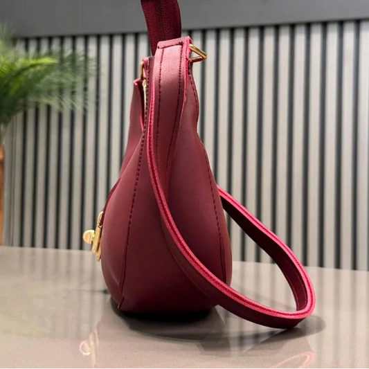 Crescent Luxury Faux Leather Shoulder Bag