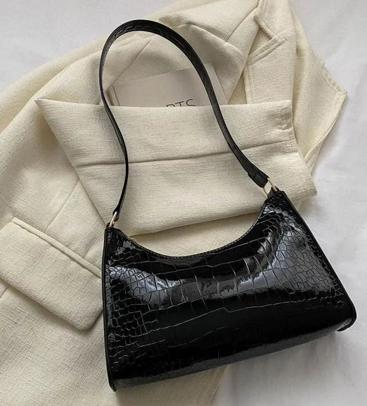 Girl's PU Leather Textured Shoulder Bag