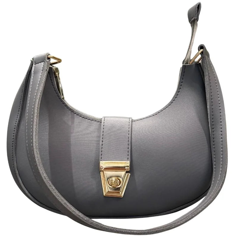 Crescent Luxury Faux Leather Shoulder Bag