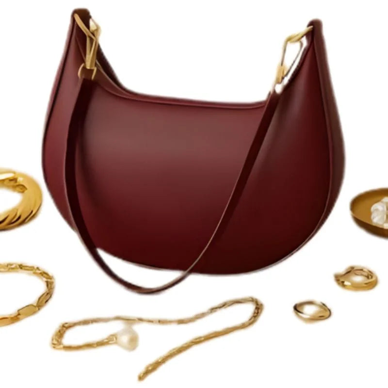 Maroon Luxury Fashion Hand Bag
