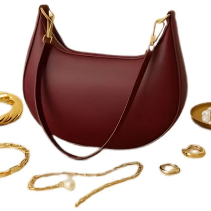 Maroon Luxury Fashion Hand Bag