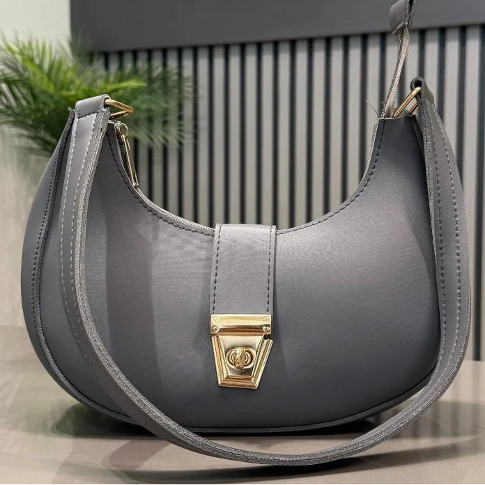 Crescent Luxury Faux Leather Shoulder Bag