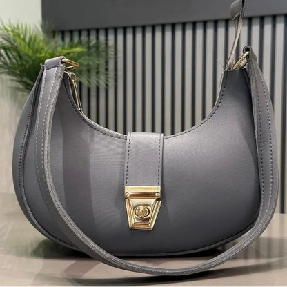 Crescent Luxury Faux Leather Shoulder Bag
