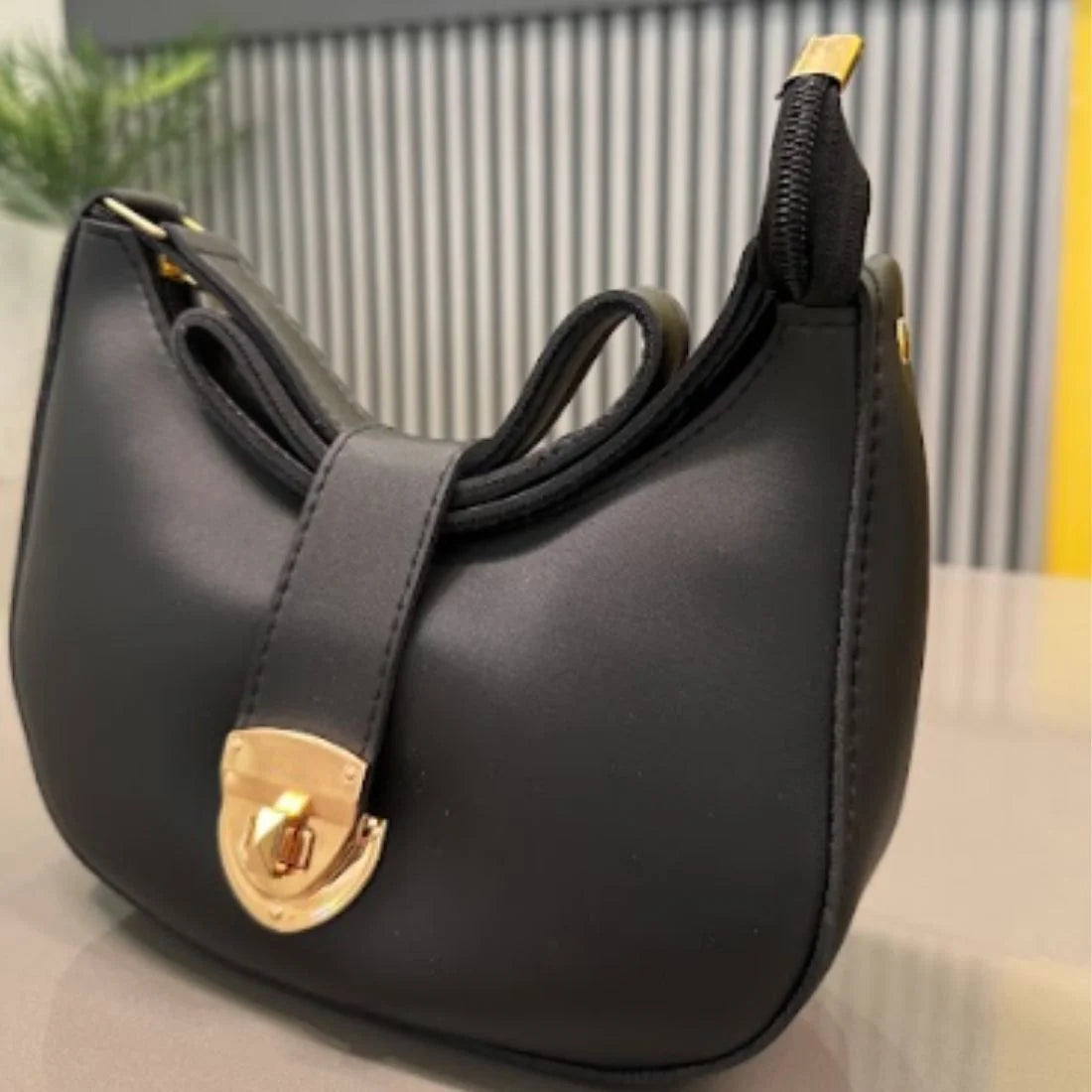 Crescent Leather Luxury Shoulder Bag