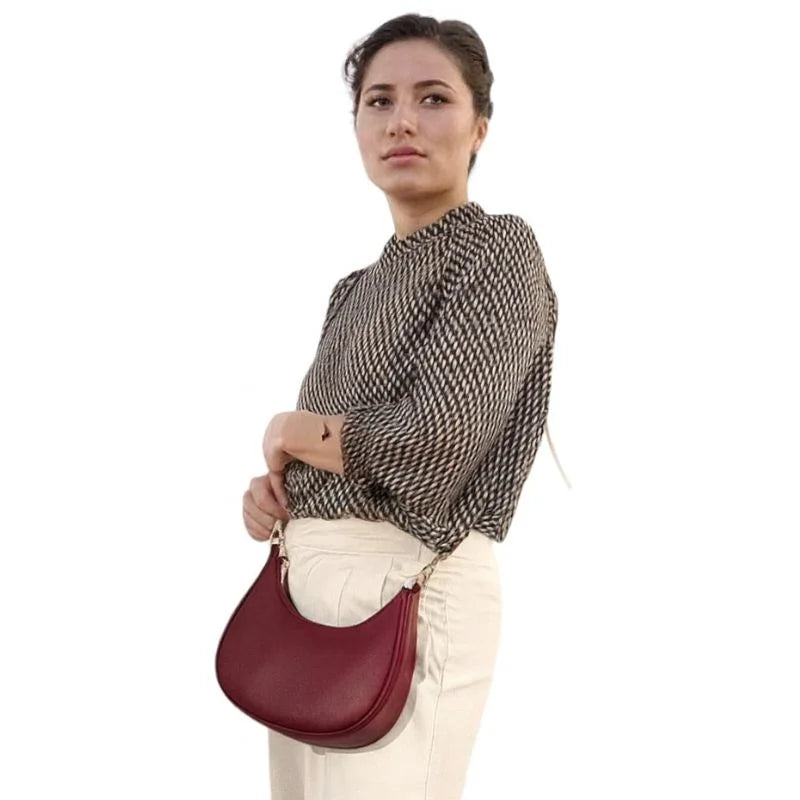 Maroon Luxury Fashion Hand Bag