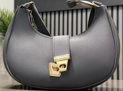 Crescent Luxury Faux Leather Shoulder Bag